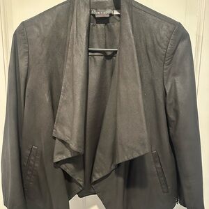 Alice + Olivia Charcoal Draped Blazer